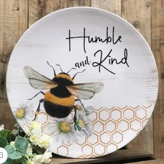 Humble and Kind Bumble Bee Plate